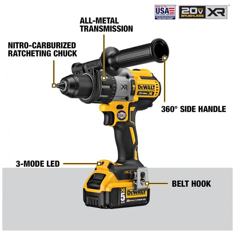 Kit-Furadeira-sem-Fio-20V-MAX-com-3-Velocidades-2-Bateria-foto-2