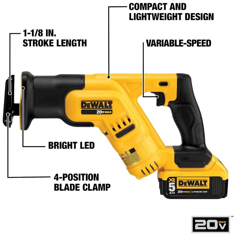 Serra-Sabre-com-Bateria-20V-de-por-Hora-DEWALT-DCS387P1-foto-2