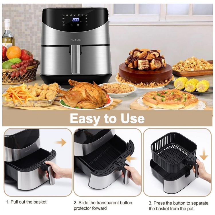 Fritadeira-Eletrica-AirFryer-5.3L-de-Capacidade-com-Painel-foto-4