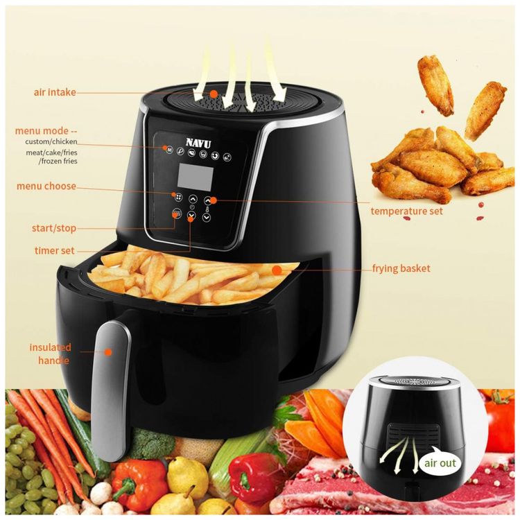 NAVU-Fritadeira-Eletrica-AirFryer-3L-de-Capacidade-com-foto-2