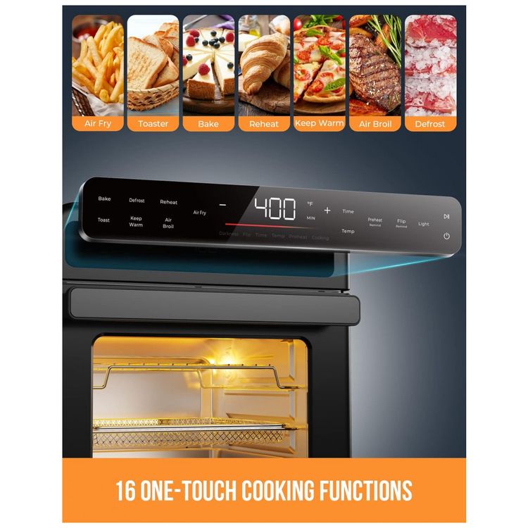 Forno-Eletrico-de-Bancada-20L-Multifuncoes-com-Painel-foto-2