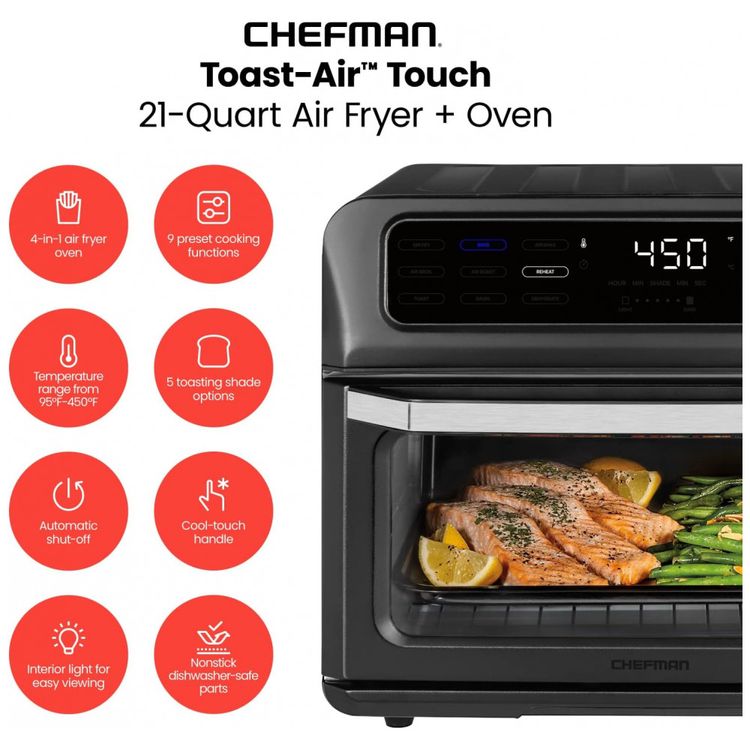 Forno-Eletrico-de-Bancada-21L-9-em-1-Multifuncoes-com-Painel-foto-1