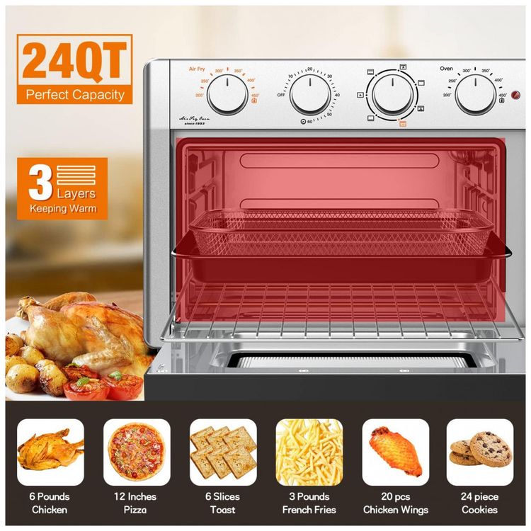 Forno-Eletrico-de-Bancada-24L-7-em-1-Multifuncoes-com-4-foto-1