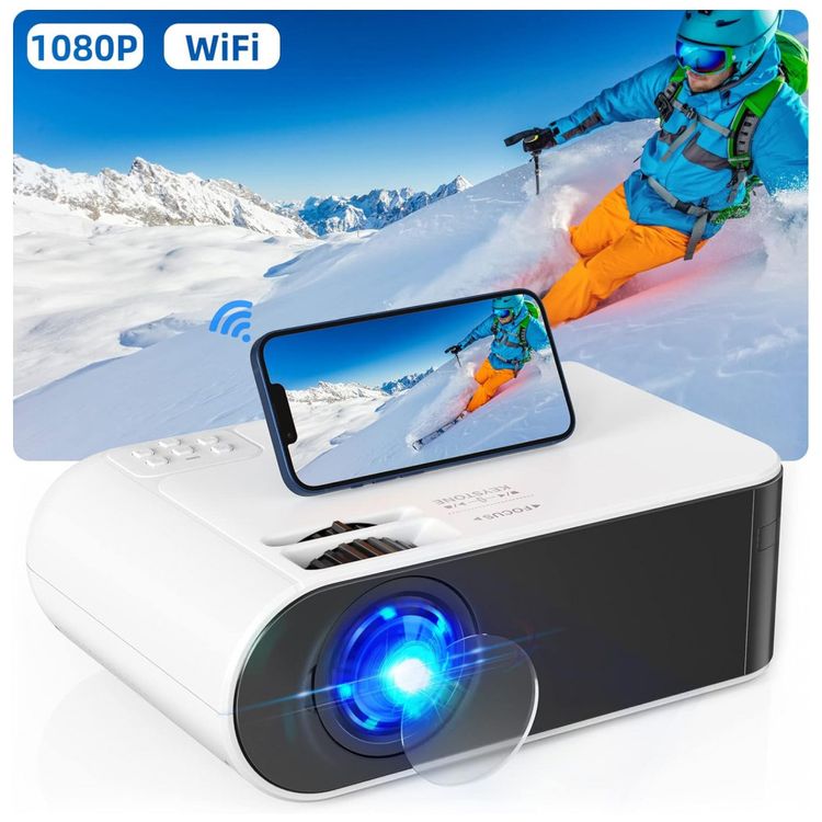 Mini-Projetor-1080P-HD-7500-Lumens-com-Bluetooth-Compativel-foto-0