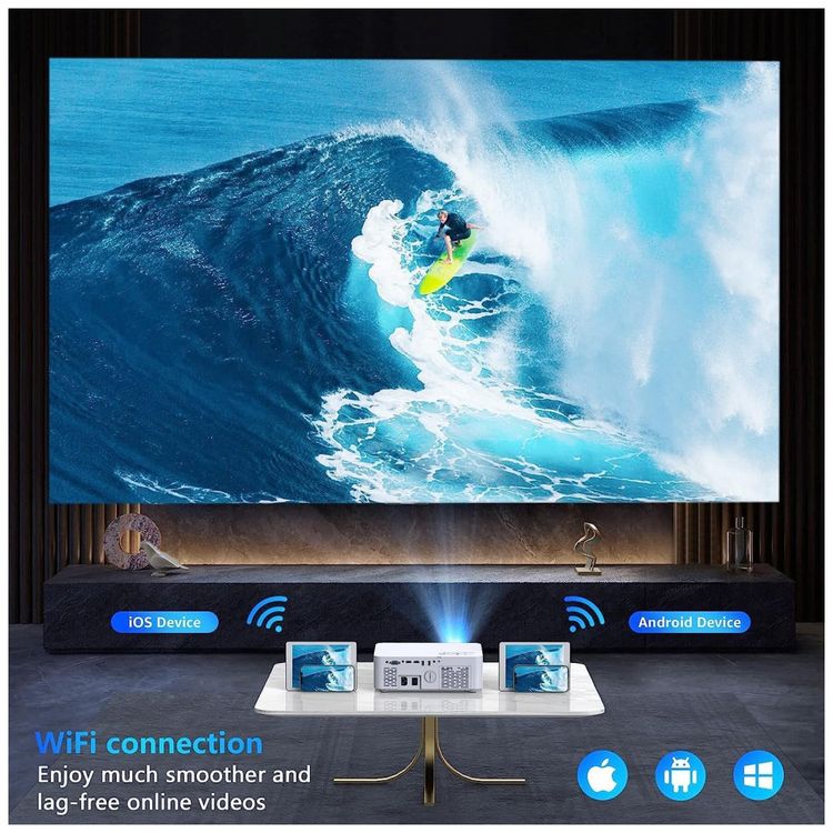 Projetor-1080P-HD-4K-9800-Lumens-com-Bluetooth-Compativel-foto-4