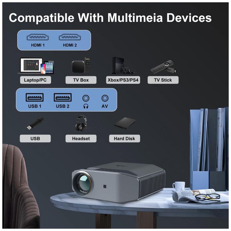 Projetor-1080P-340-Lumens-com-Wi-Fi-5G-Compativel-com-TV-foto-5