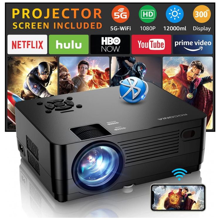 Mini-Projetor-1080P-4K-9000-Lumns-com-Wi-Fi-5G-Compativel-foto-0