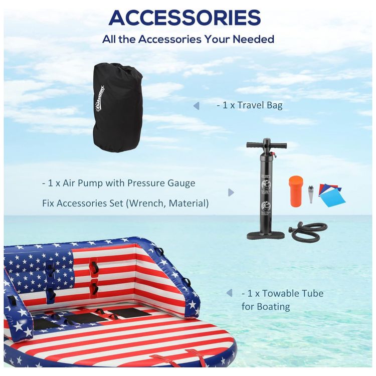 Boia-Rebocavel-Aquatica-para-3-Pessoas-OUTSUNNY-Vermelho-foto-5