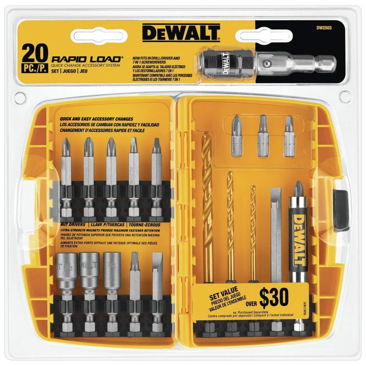 Kit-Brocas-de-Chaves-20-Pecas-com-Estojo-DEWALT-DW2503-foto-2