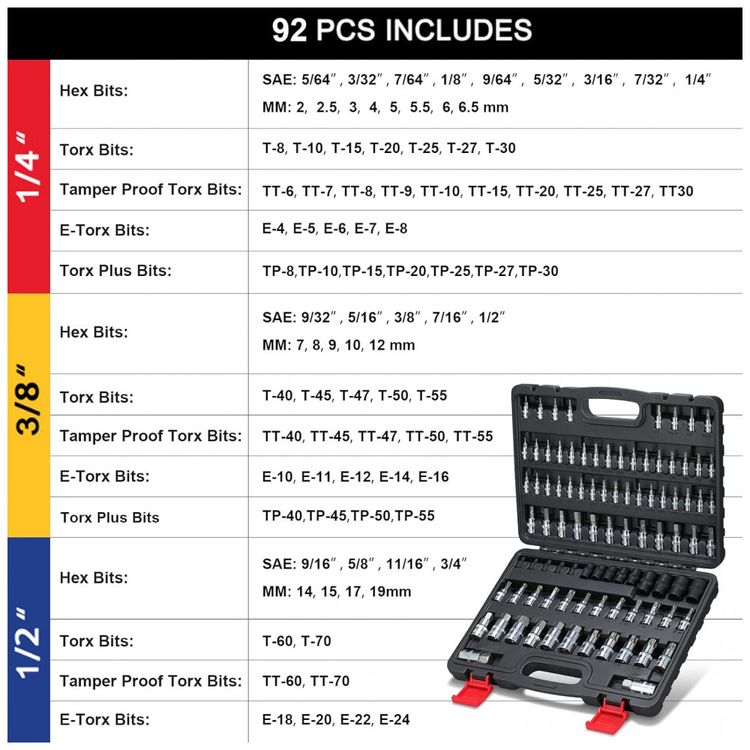 Conjunto-de-Soquetes-92-pecas-com-Chave-Torx-e-Estojo-foto-4