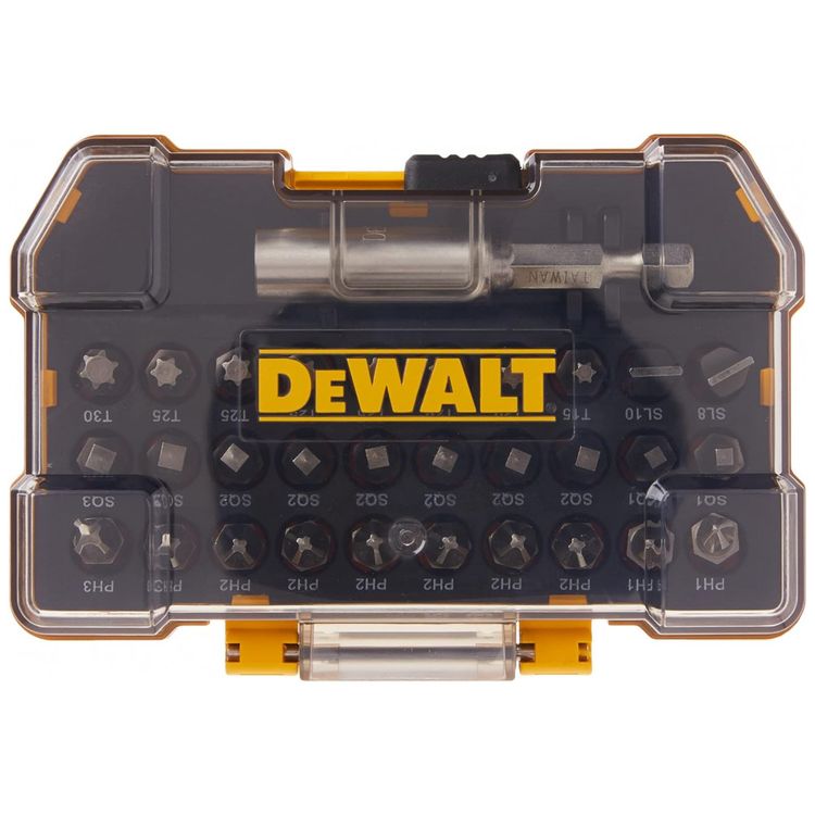 Kit-de-Brocas-31-Pecas-com-Estojo-DEWALT-DWAX100-Amarelo-foto-1