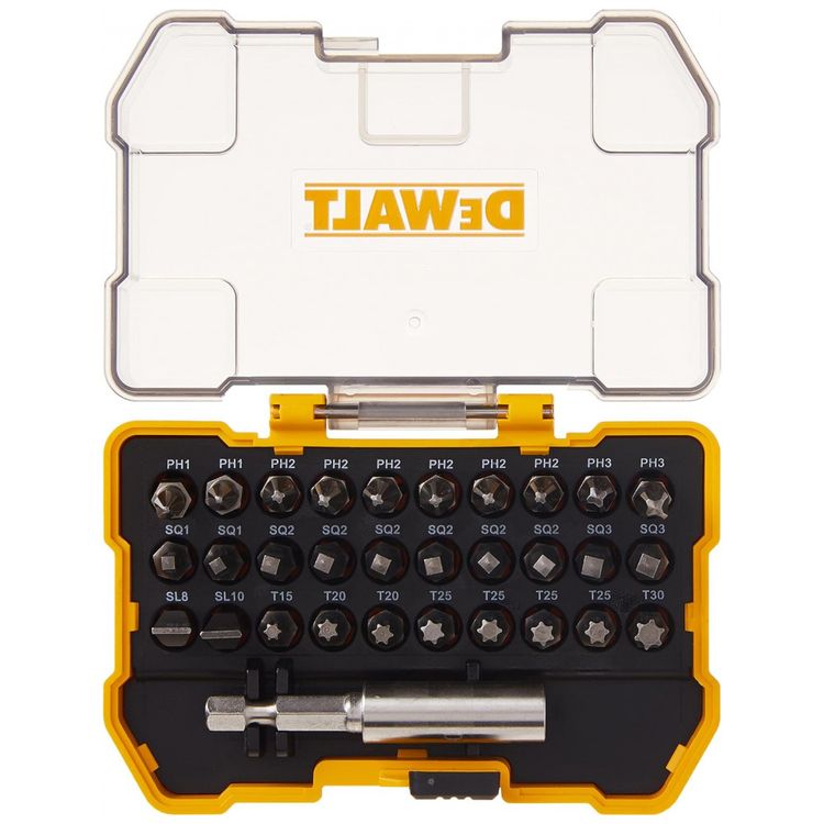 Kit-de-Brocas-31-Pecas-com-Estojo-DEWALT-DWAX100-Amarelo-foto-3