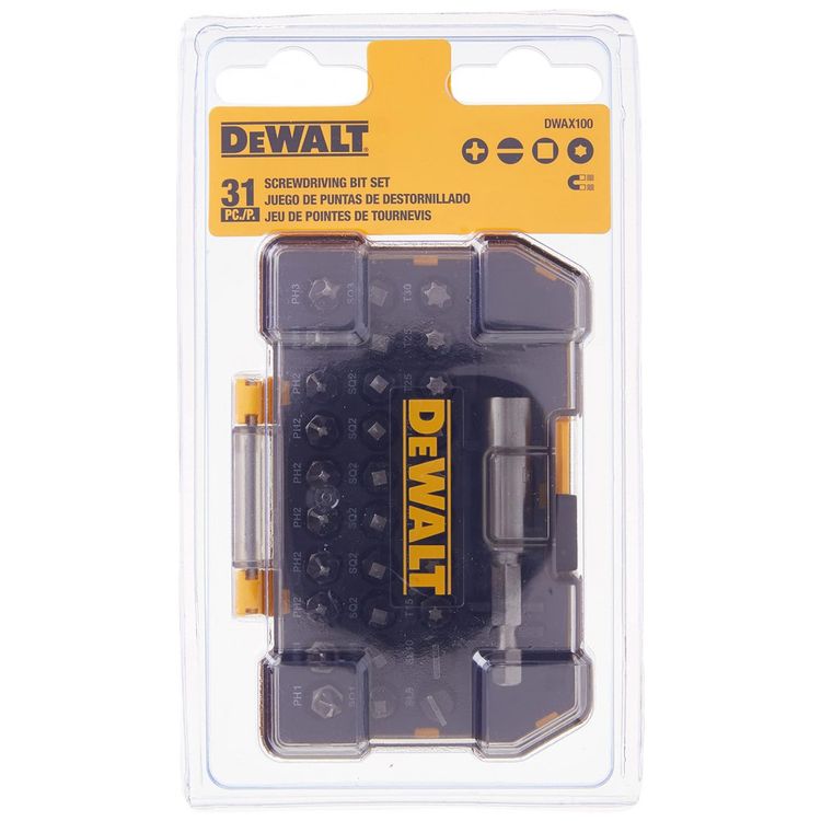 Kit-de-Brocas-31-Pecas-com-Estojo-DEWALT-DWAX100-Amarelo-foto-4