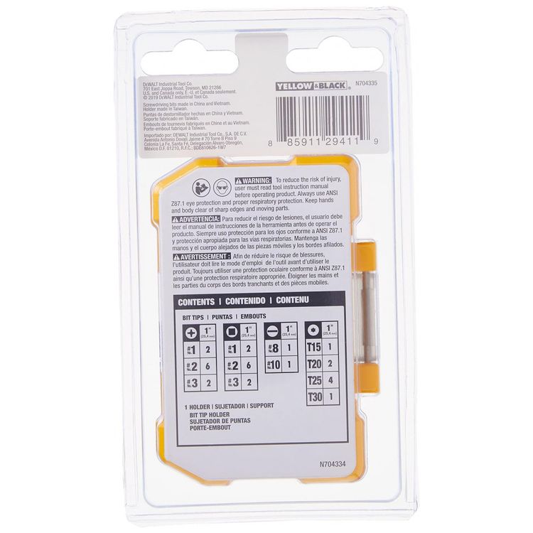 Kit-de-Brocas-31-Pecas-com-Estojo-DEWALT-DWAX100-Amarelo-foto-5