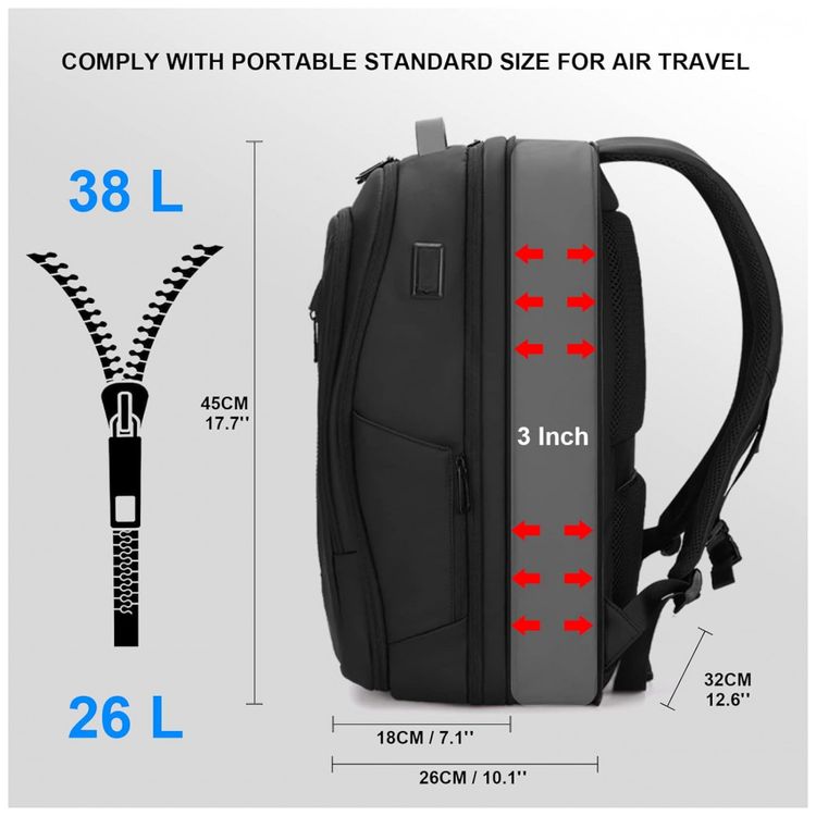 Mochila-Unissex-para-Laptop-com-Porta-USB-FENRUIEN-Preto-foto-1