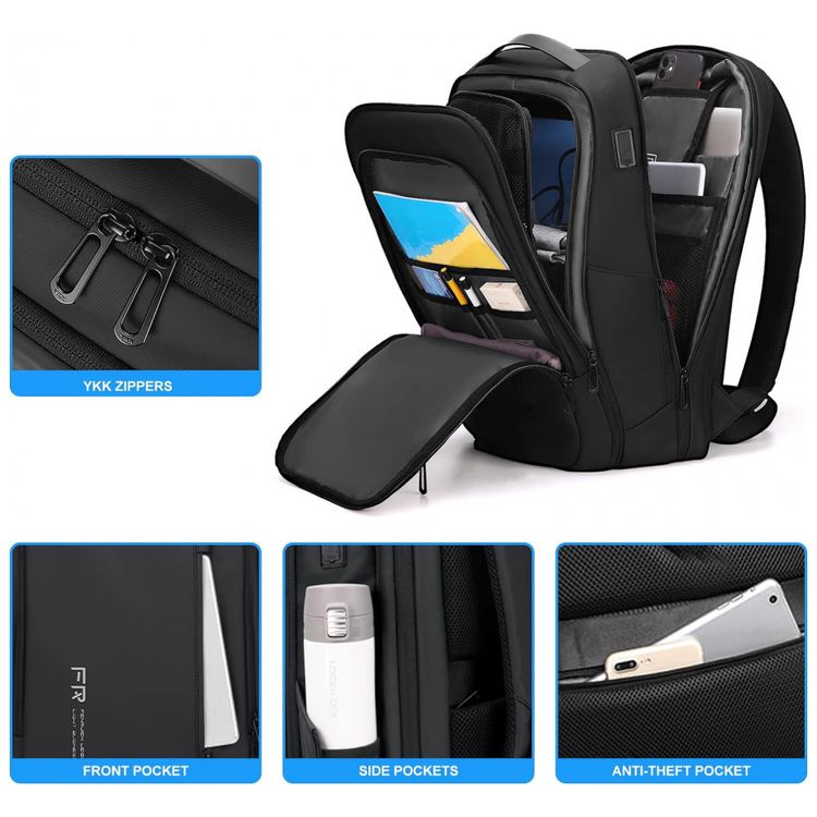 Mochila-Unissex-para-Laptop-com-Porta-USB-FENRUIEN-Preto-foto-3