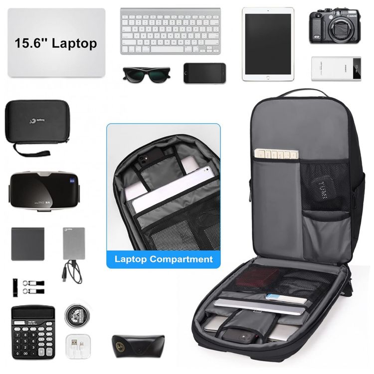 Mochila-Unissex-para-Laptop-com-Porta-USB-FENRUIEN-Preto-foto-4