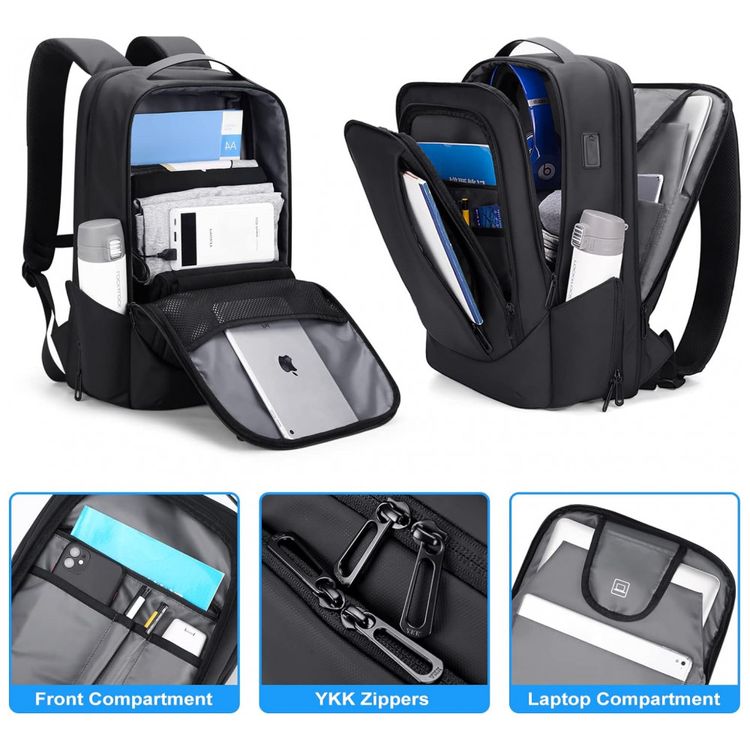 Mochila-Unissex-para-Laptop-com-Porta-USB-FENRUIEN-Preto-foto-3