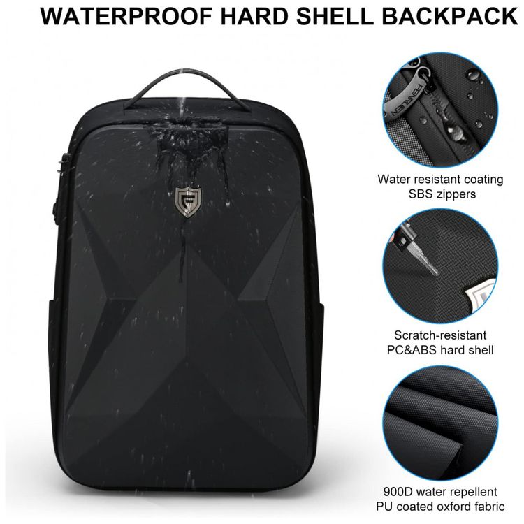 Mochila-Unissex-para-Laptop-com-Porta-USB-FENRUIEN-Preto-foto-1