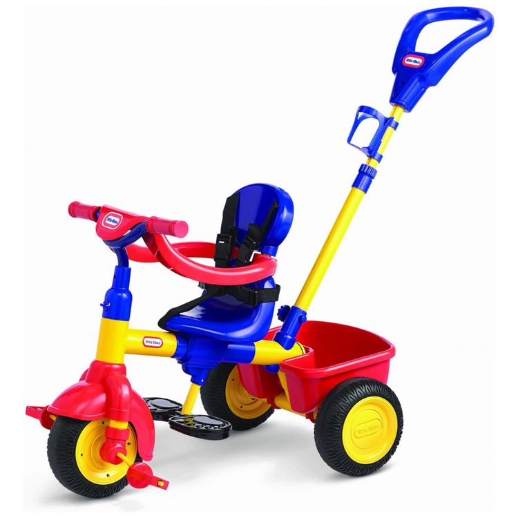 Triciclo-Reclinavel-Infantil-para-Passeio-com-Sombreiro-e-foto-2