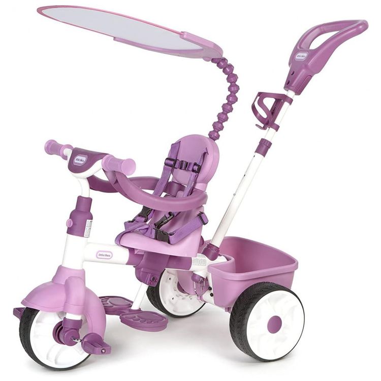 Triciclo-Reclinavel-Infantil-4-em-1-para-Passeio-com-Alca-foto-1