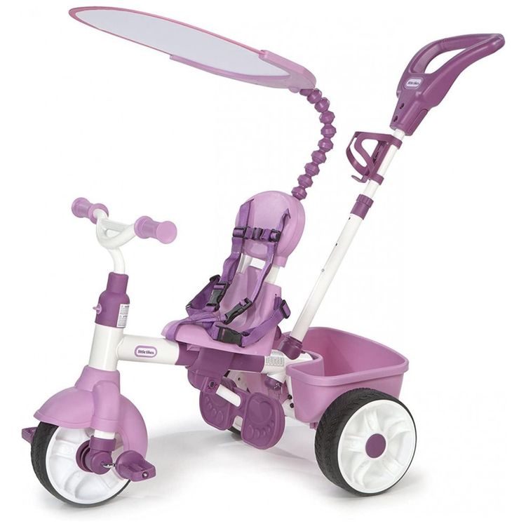 Triciclo-Reclinavel-Infantil-4-em-1-para-Passeio-com-Alca-foto-2