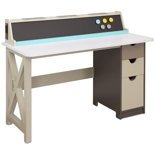 Mesa-Infantil-de-Madeira-com-Lousa-e-zenamento-para-Criancas-foto-0