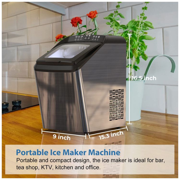 Maquina-de-Gelo-Automatica-Portatil-Produz-ate-14kg-24H-foto-1