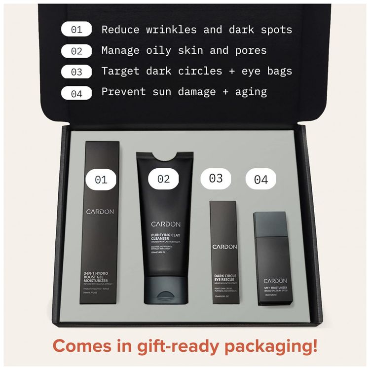 Kit-Skincare-Facial-para-Homens-com-4-Produtos-a-Base-de-foto-1