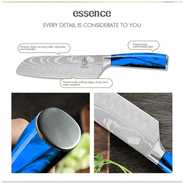 Conjunto-de-Facas-em-Aco-Inoxidavel-14-Pecas-FULLHI-Azul-foto-5