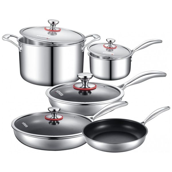 Conjunto-de-panelas-e-Frigideiras-de-Aco-Inoxidavel-com-3-foto-0