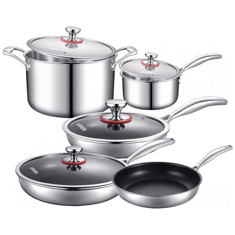 Conjunto-de-panelas-e-Frigideiras-de-Aco-Inoxidavel-com-3-foto-0