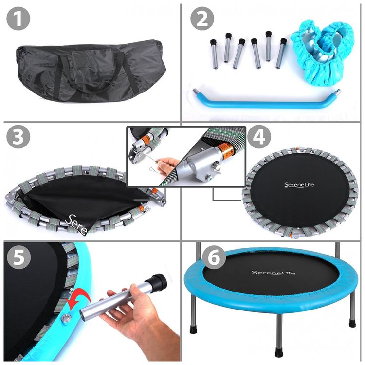 SLEL67-Cama-Elastica-Infantil-com-Corrimao-Ajustavel-para-foto-4