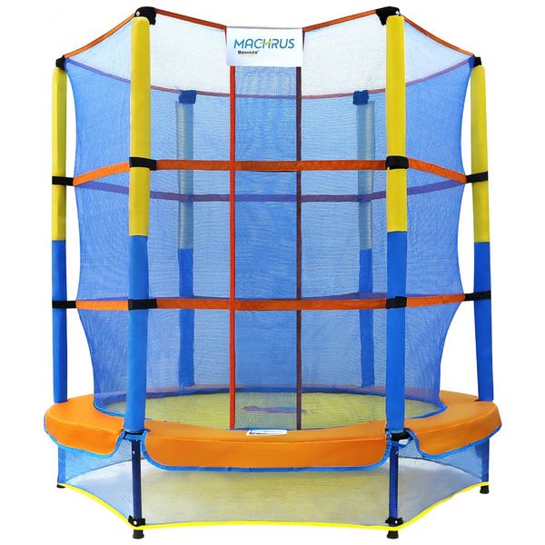 Cama-Elastica-Infantil-com-Diametro-e-Rede-de-Protecao-para-foto-0