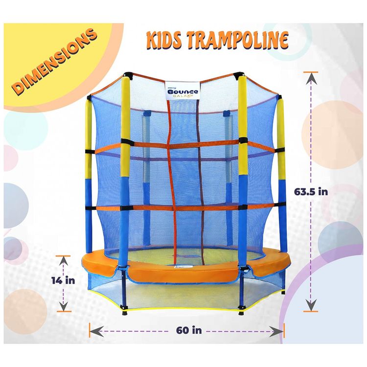 Cama-Elastica-Infantil-com-Diametro-e-Rede-de-Protecao-para-foto-1
