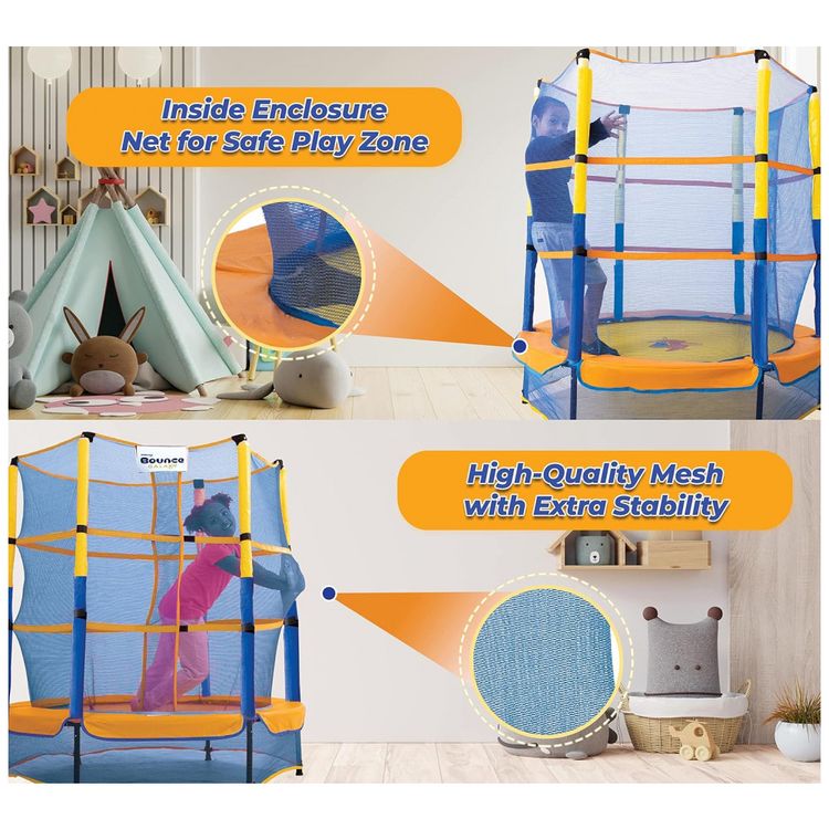 Cama-Elastica-Infantil-com-Diametro-e-Rede-de-Protecao-para-foto-3