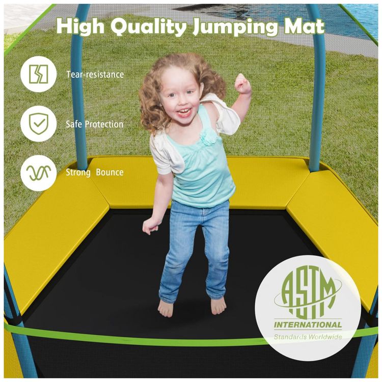 Giantex-Cama-Elastica-Infantil-com-Diametro-e-Rede-de-foto-3