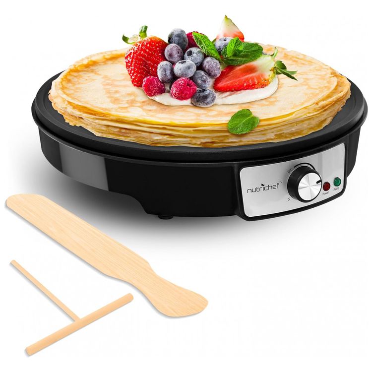 Maquina-de-Crepe-Eletrica-antiaderente-de-Aco-inoxidavel-foto-0