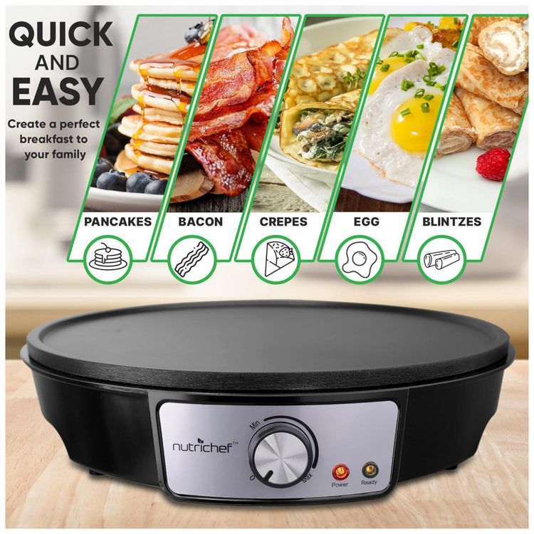 Maquina-de-Crepe-Eletrica-antiaderente-de-Aco-inoxidavel-foto-1