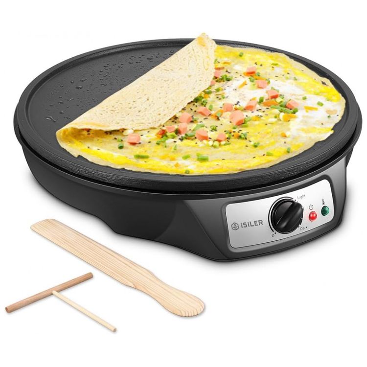Maquina-de-Crepe-Eletrica-antiaderente-de-Aco-inoxidavel-foto-0