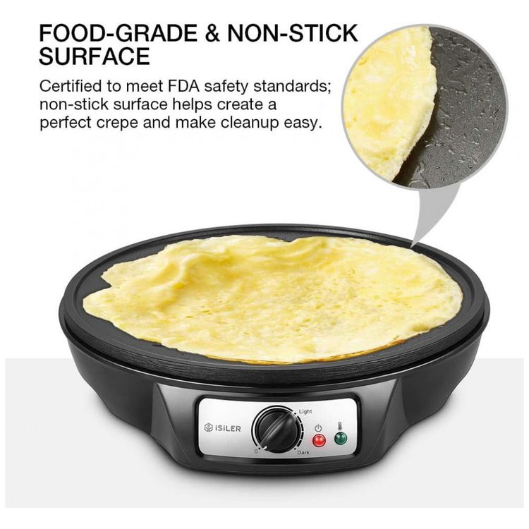 Maquina-de-Crepe-Eletrica-antiaderente-de-Aco-inoxidavel-foto-2