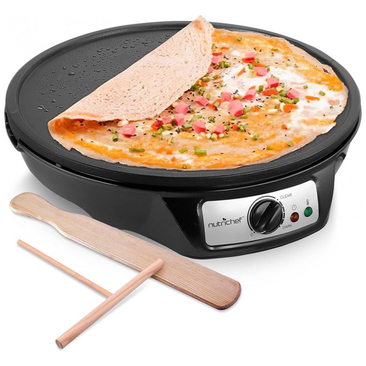 Maquina-de-Crepe-Eletrica-antiaderente-de-Aco-inoxidavel-foto-0
