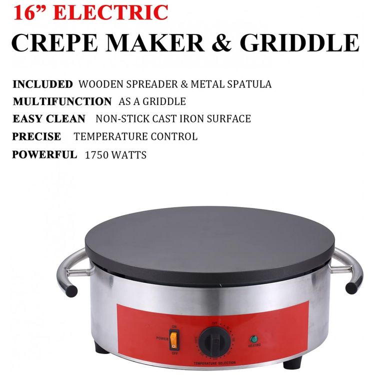 Maquina-de-Crepe-Eletrica-antiaderente-de-Aco-inoxidavel-foto-1