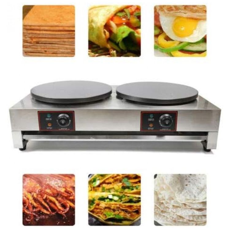 Maquina-de-Crepe-Eletrica-Chapa-Dupla-antiaderente-de-Aco-foto-1