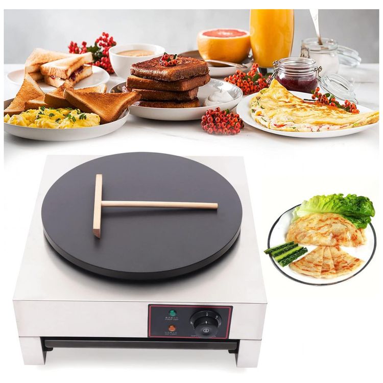 Maquina-de-Crepe-Eletrica-antiaderente-de-Aco-inoxidavel-foto-1