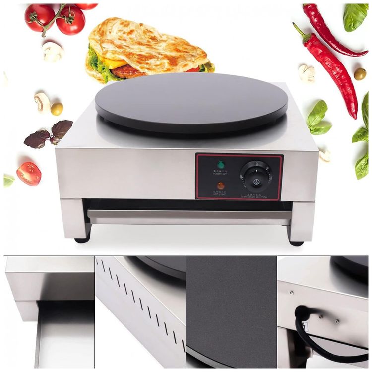 Maquina-de-Crepe-Eletrica-antiaderente-de-Aco-inoxidavel-foto-2