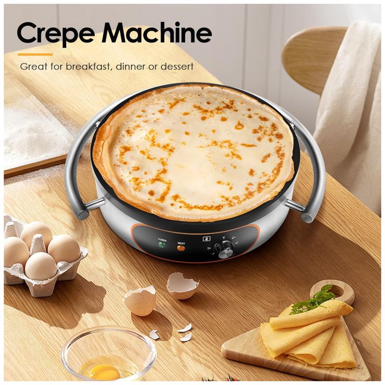 Maquina-de-Crepe-Eletrica-antiaderente-de-Aco-inoxidavel-foto-1