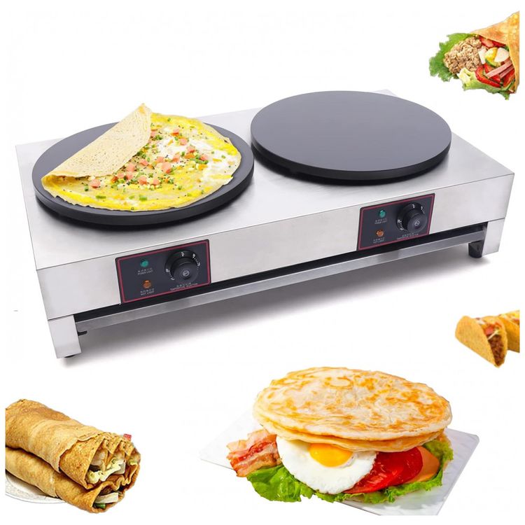 Maquina-de-Crepe-Eletrica-Chapa-Dupla-antiaderente-de-Aco-foto-2