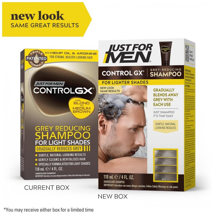Just-for-Men-Control-GX-Grey-Shampoo-Redutor-para-Tons-de-foto-1