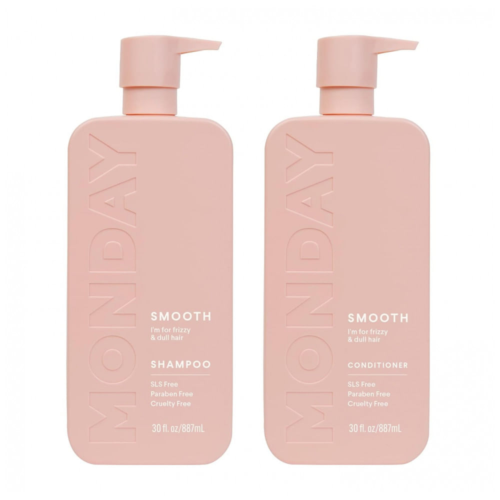 Shampoo e Condicionador 798mL para Limpeza, Nutrição, Suavidade sem Parabenos, MONDAY HAIRCARE, Rosa